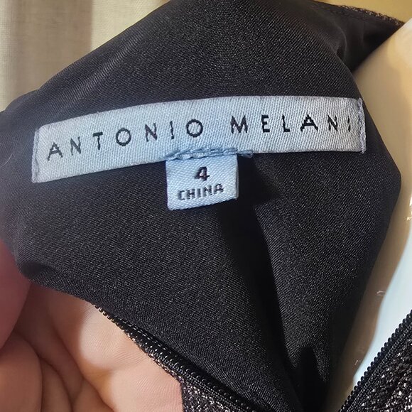 ANTONIO MELANI Professional Belted Sleeveless Brown Plaid Dress sz 4 - Picture 9 of 13